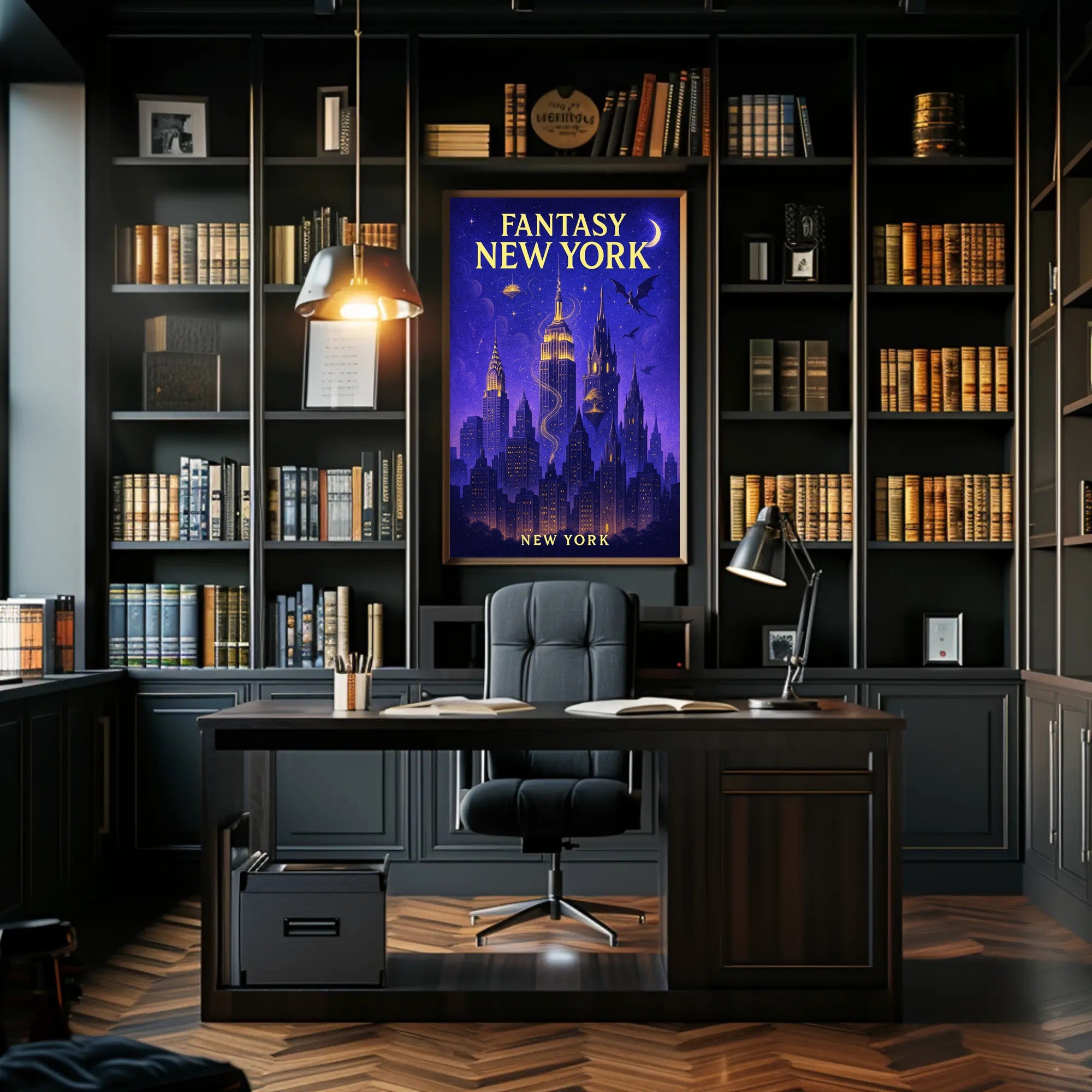Fantasy New York Poster PosterGoat
