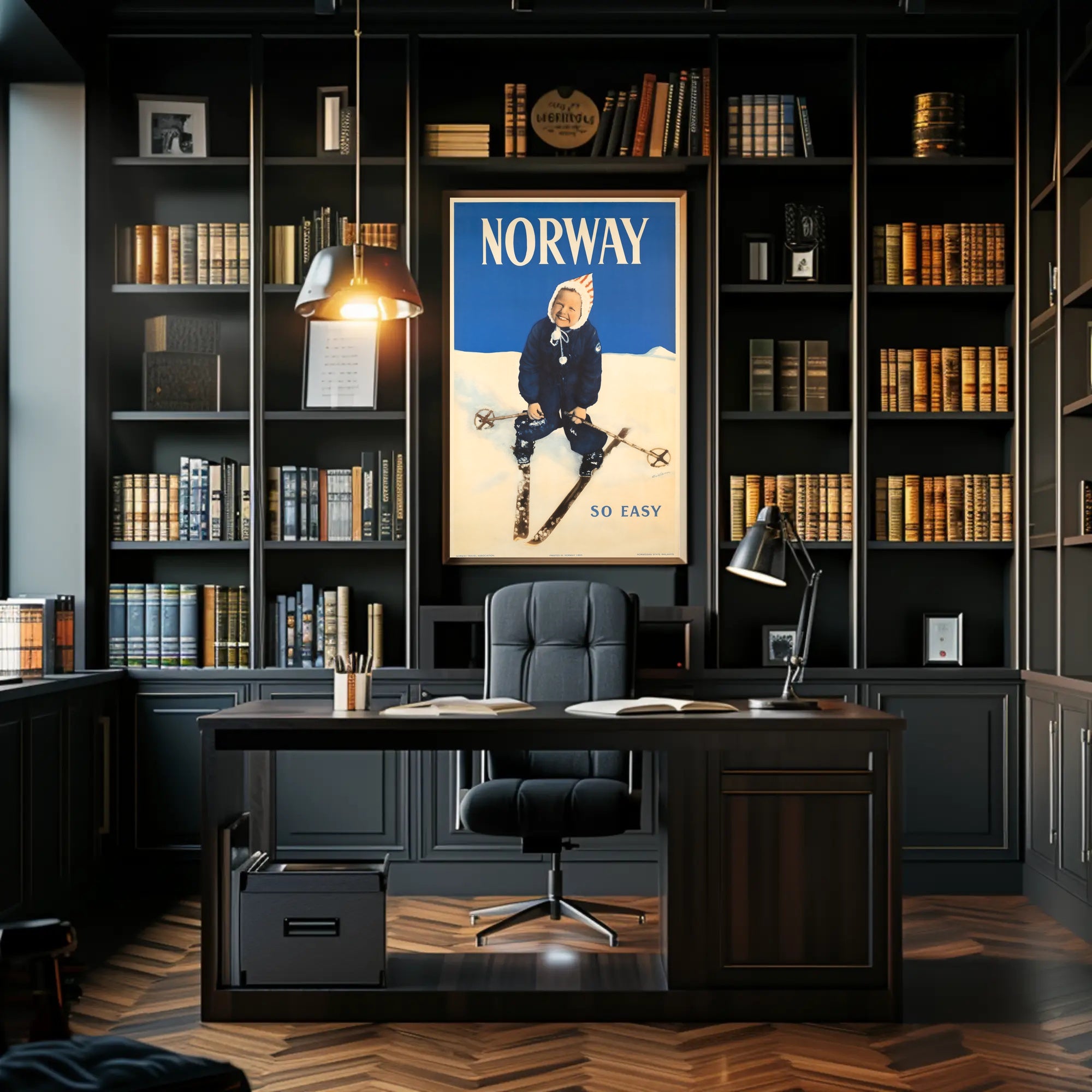 Norway Winter Travel Poster PosterGoat