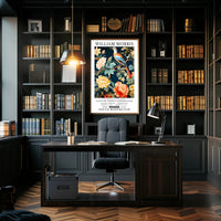 Victorian-Inspired William Morris Exhibition Artistic Poster