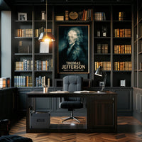 Thomas Jefferson 3rd President of the United States Double Exposure Poster