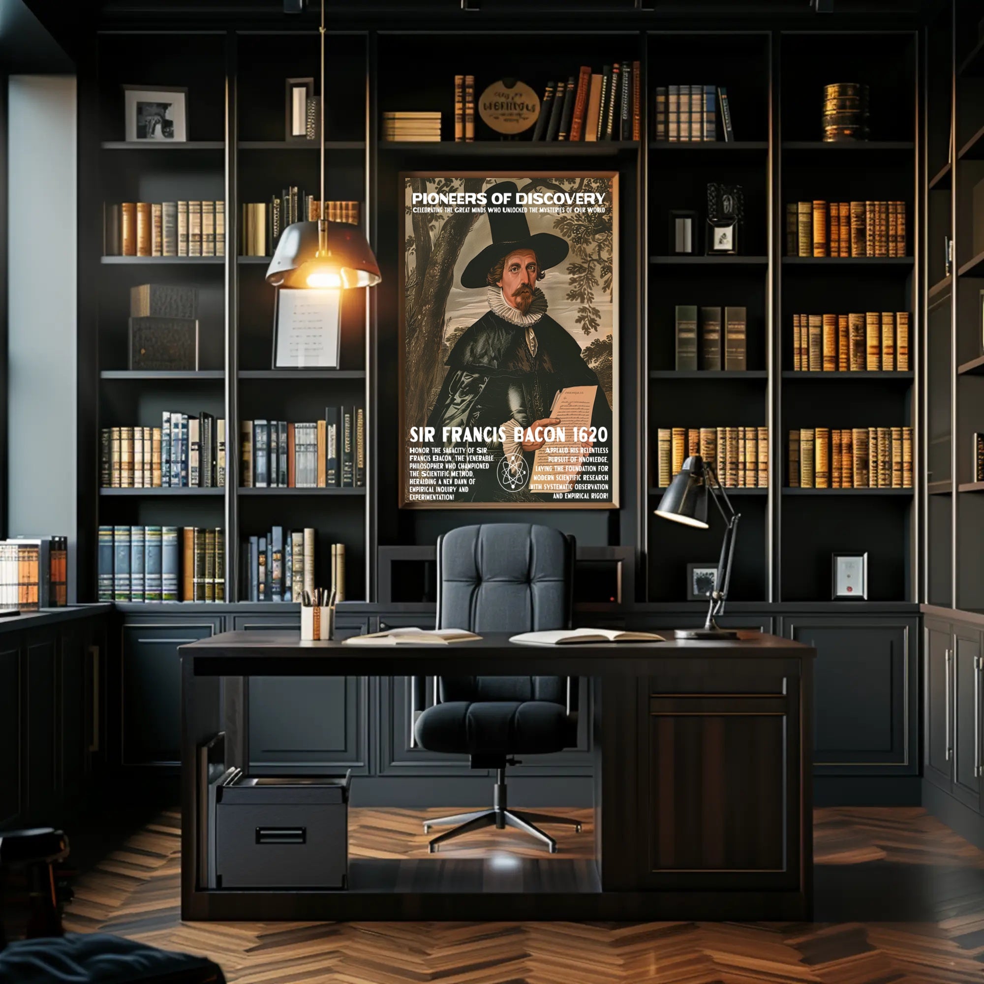 Sir Francis Bacon Historical Educational Poster