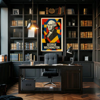 George Washington 1st President of the United States Abstract Pop Poster