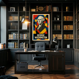 George Washington 1st President of the United States Abstract Pop Poster