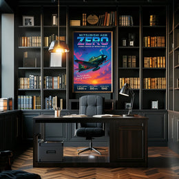 Mitsubishi A6M Zero Iconic Fighter of World War II Poster