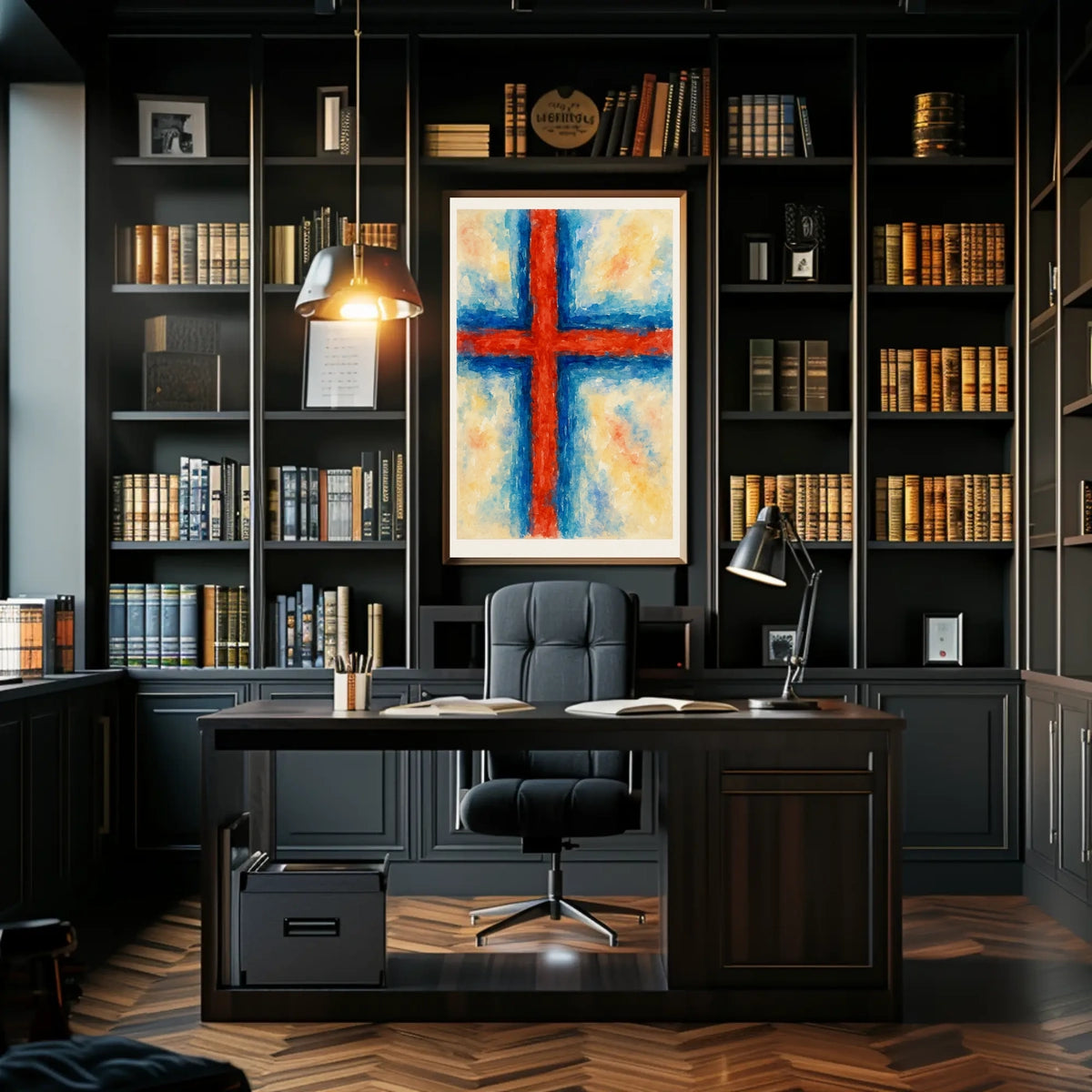 Abstract Cross In Watercolor Abstract Poster