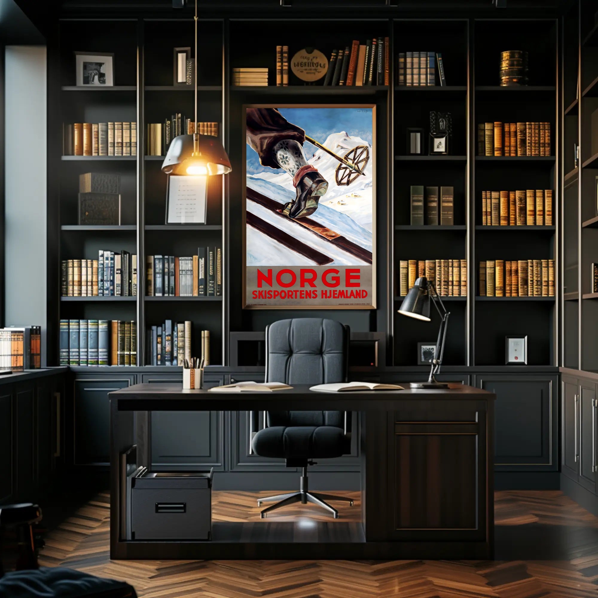 Norway: The Home of Skiing Poster PosterGoat