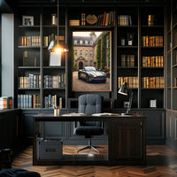 Luxury Sports Car Mansion Elegance Artistic Poster