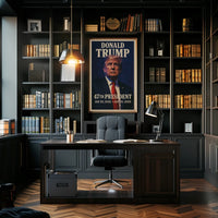 Trump Determined Visionary Futurism Digital Patriot Poster