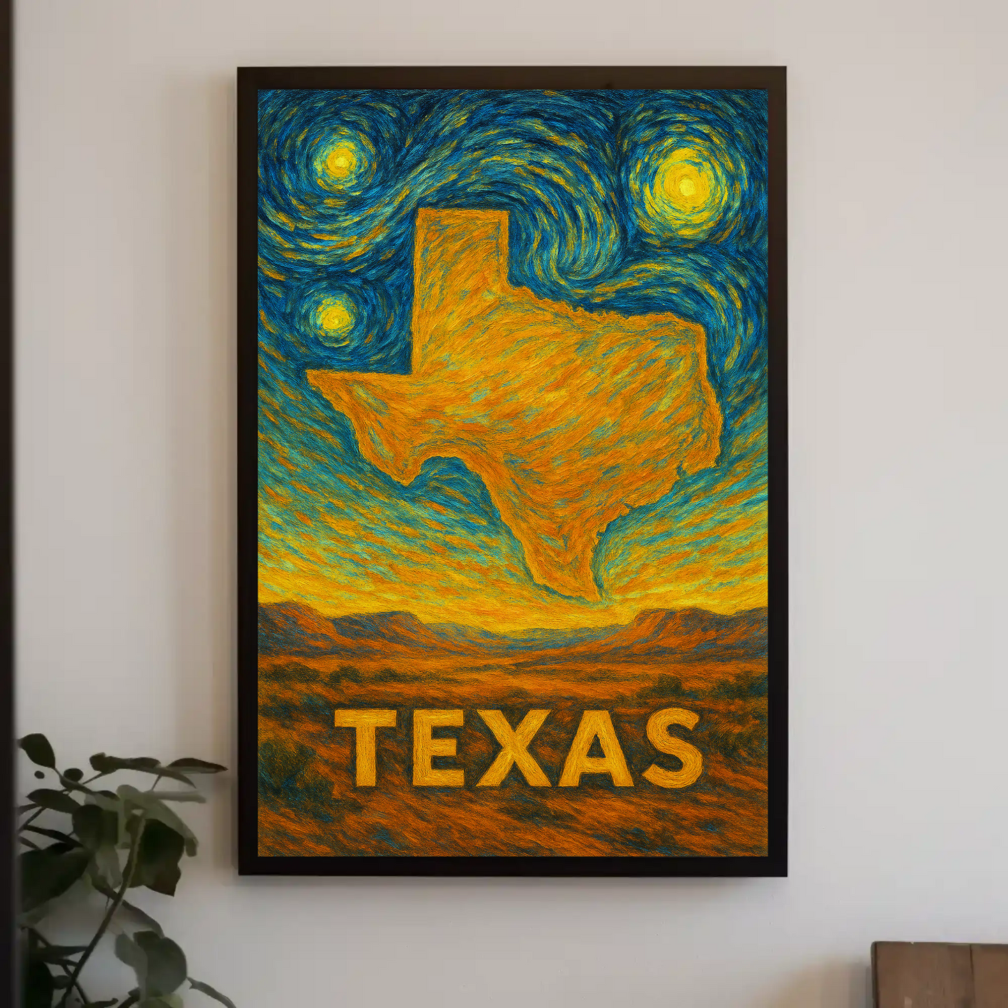Texas Starry Night Poster