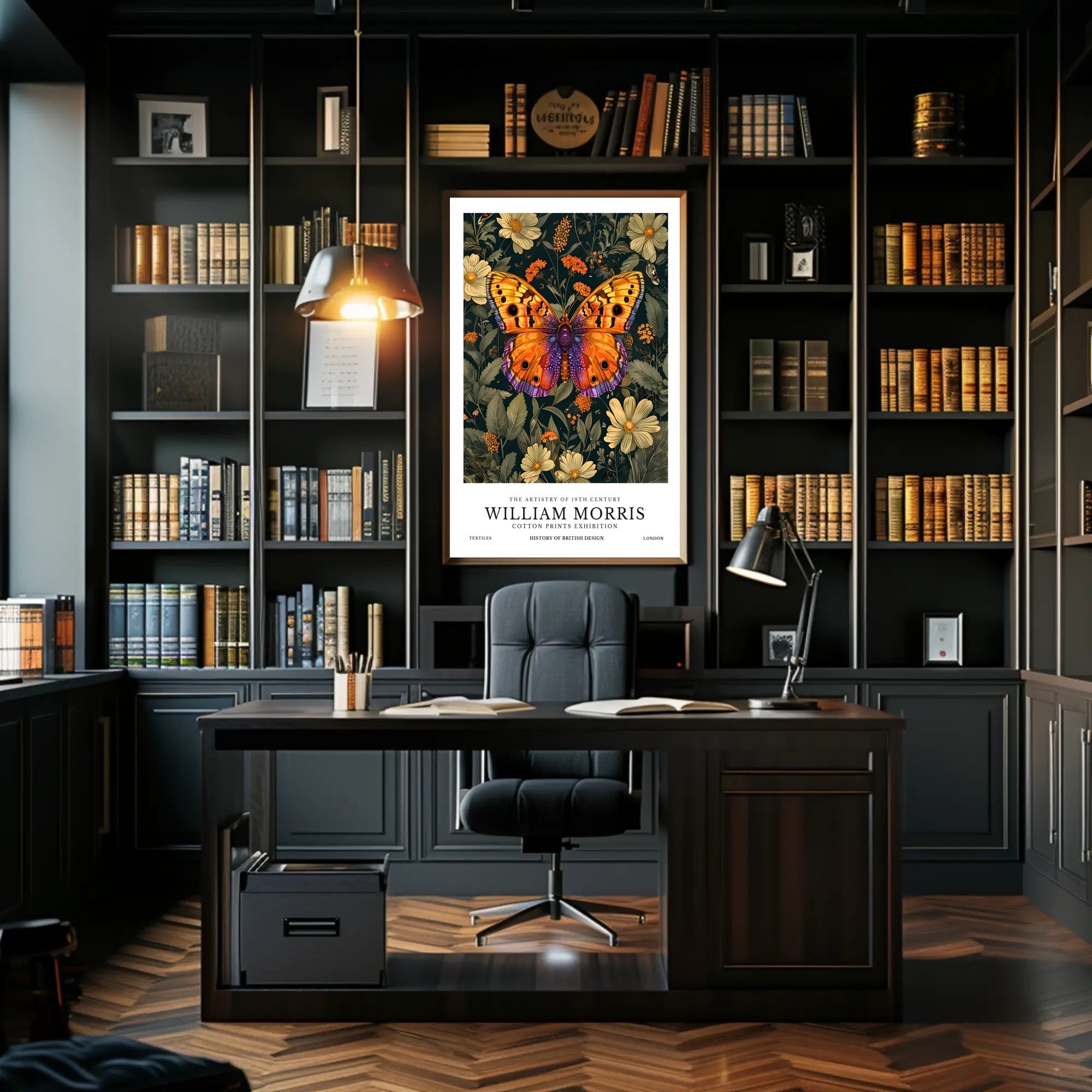 William Morris Butterfly Botanical Heritage Artistic Poster