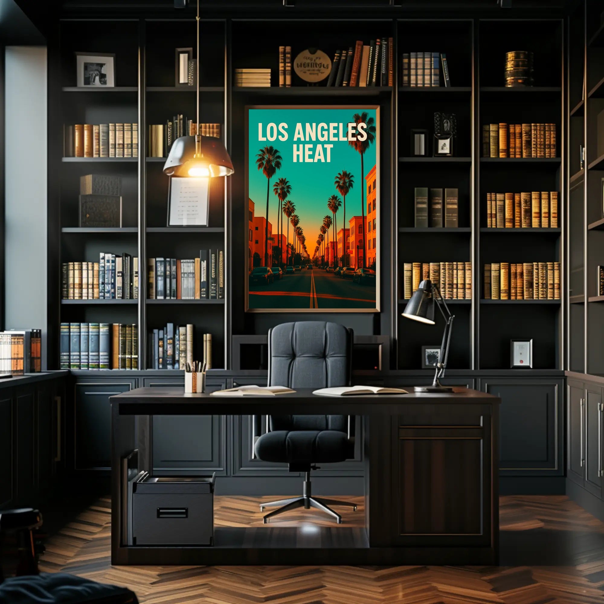 Los Angeles Heat: Vibrant Urban Cityscape Poster