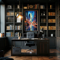 Neon Cityscape Poster