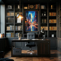 Neon Cityscape Poster