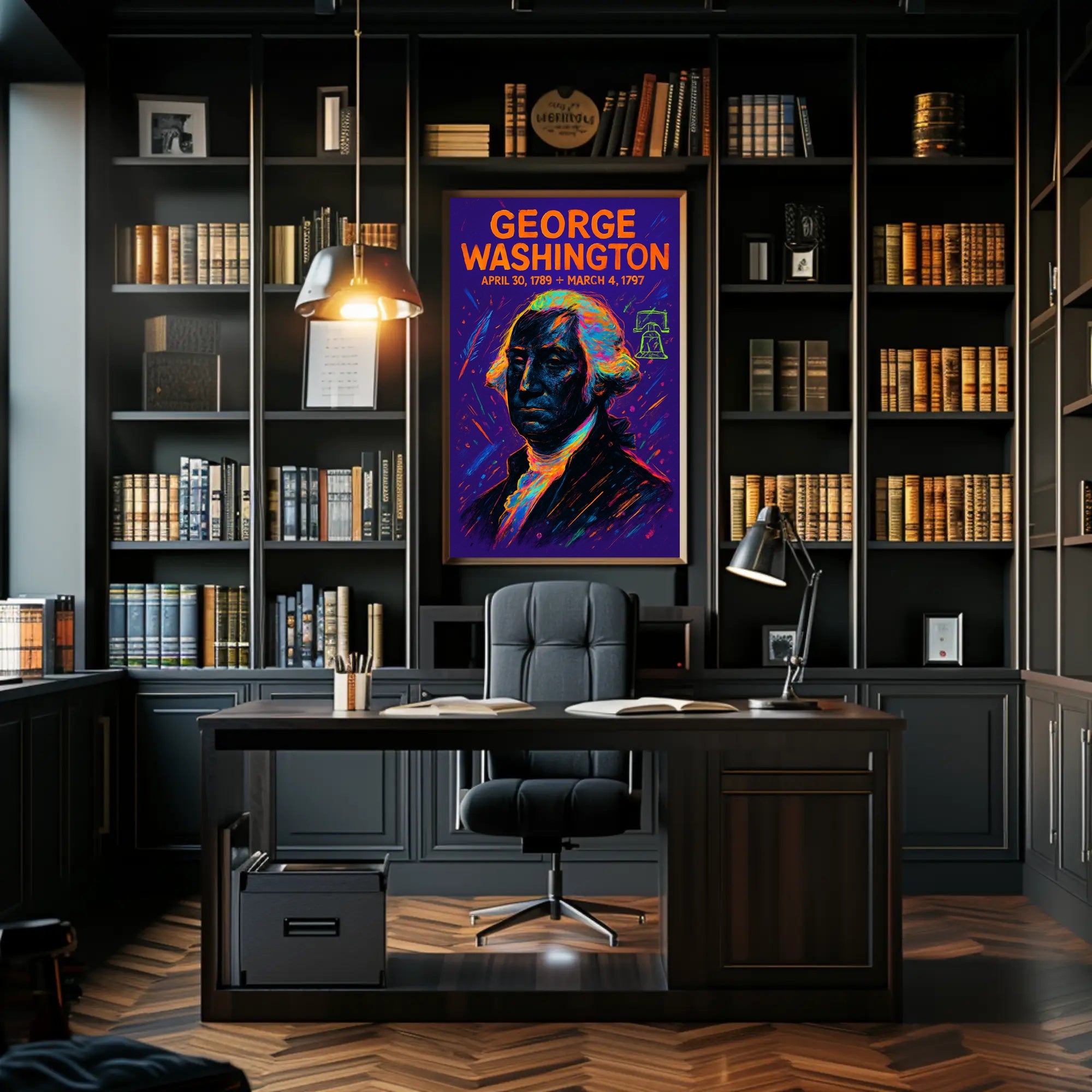 George Washington Neon Liberty Historical or Presidential Poster
