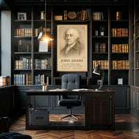 John Adams 2nd President Sketch Poster Art Print Decor PosterGoat