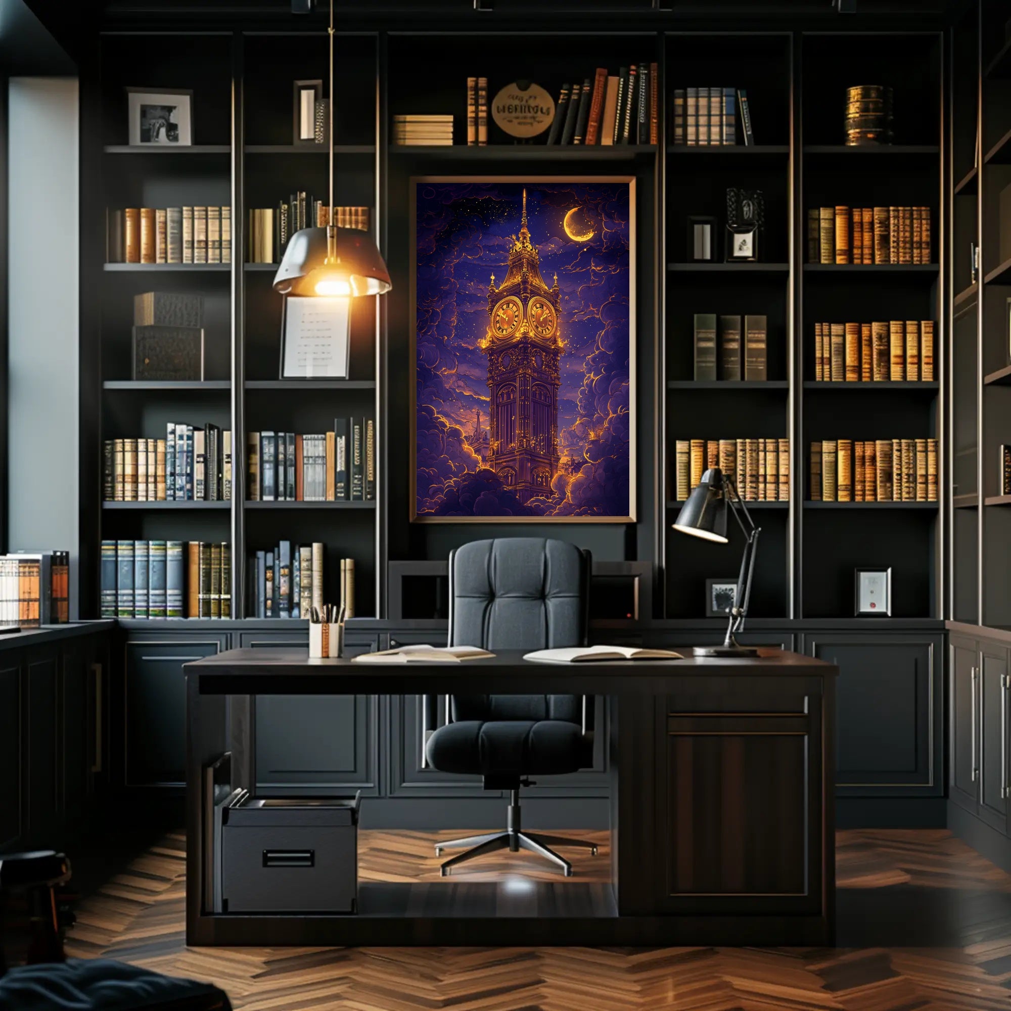 Big Ben Under a Dreamy Night Fantasy Poster