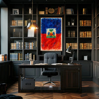 Vibrant Haitian Flag Poster