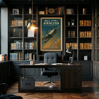 Bell YFM-1 Airacuda Vintage Aviation Poster Print