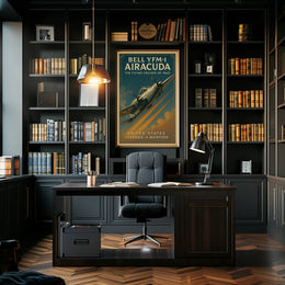 Bell YFM-1 Airacuda Vintage Aviation Poster Print