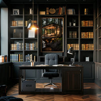 Tranquil Glass Retreat Poster