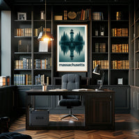 Tranquil Lighthouse in Massachusetts Poster