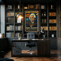 Albert Einstein Minimalist Relativity Poster
