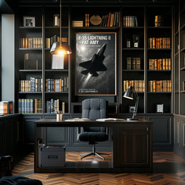 F-35 Lightning II Jet Stealth Aviation Poster