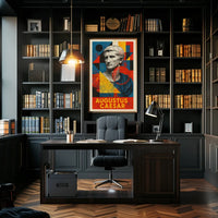 Augustus Caesar Bust Geometric Abstract Artistic Wall Poster