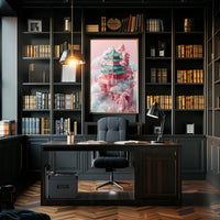 Floating Pagoda In The Clouds Poster PosterGoat