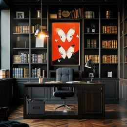 Butterflies High Contrast Poster Art Print