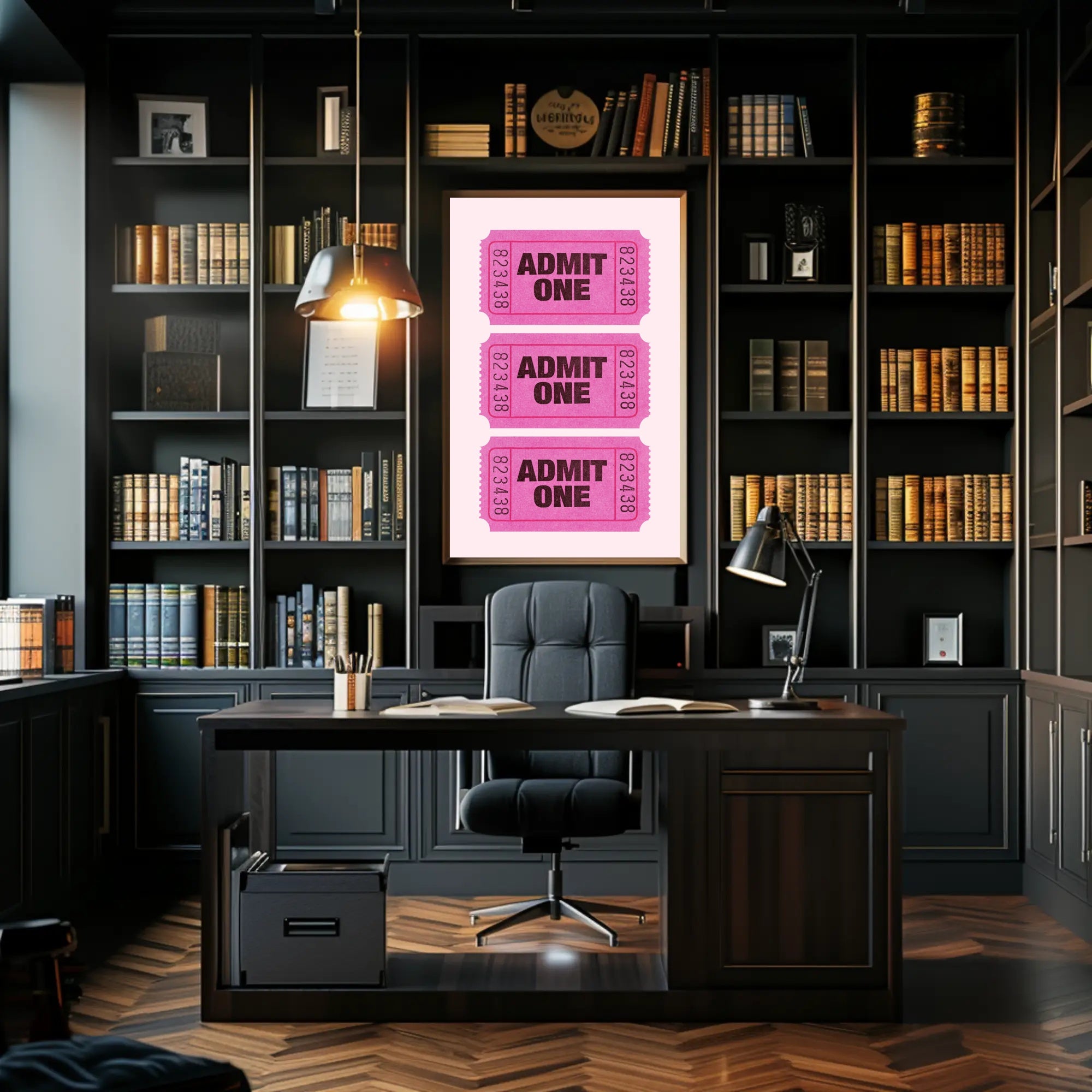 Vintage Admit One Tickets Poster for Pop Culture Enthusiasts PosterGoat