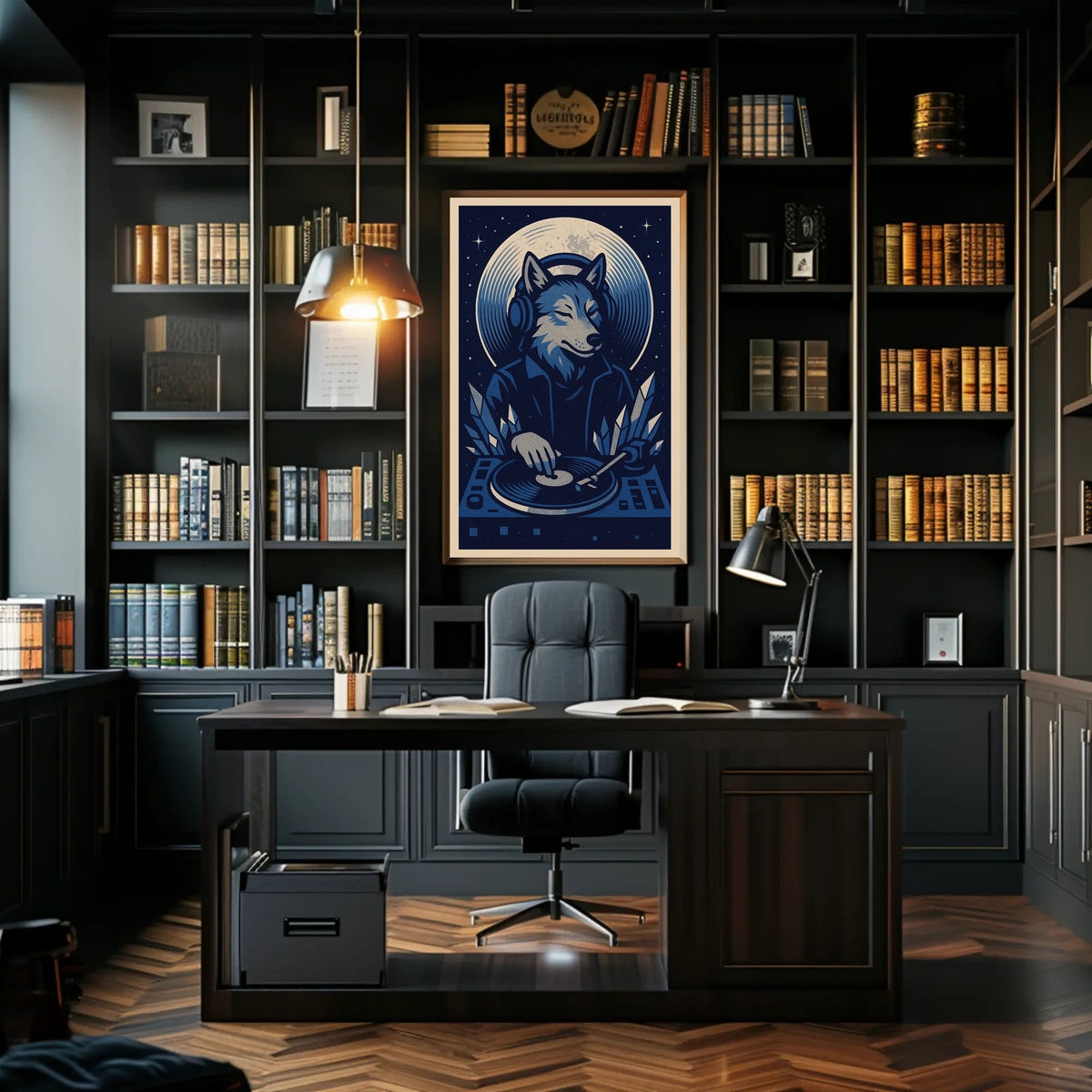 Cosmic Dj Wolf Poster