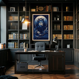 Cosmic Dj Wolf Poster