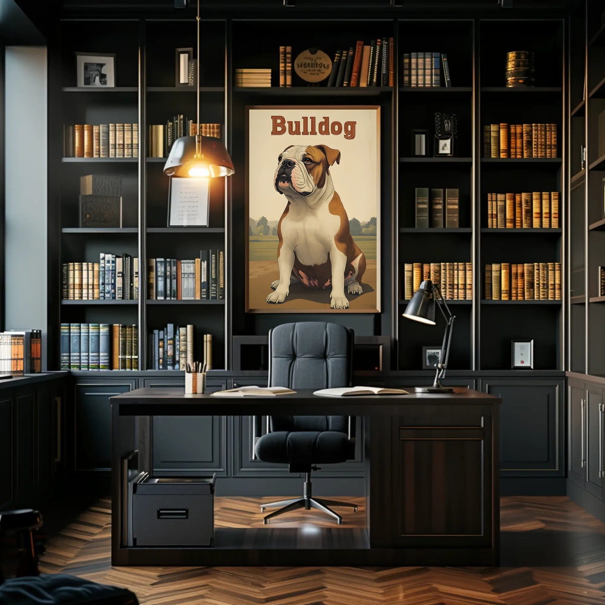 Bulldog Portrait Poster
