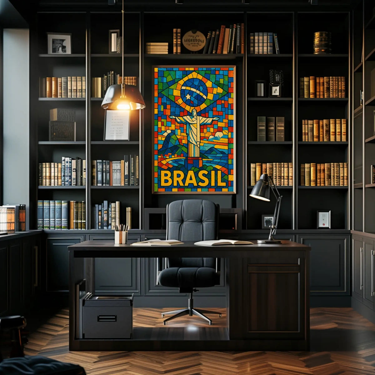 Vibrant Brazil Mosaic Poster