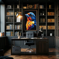 Vibrant Modern Bird Art Poster for Nature Lovers