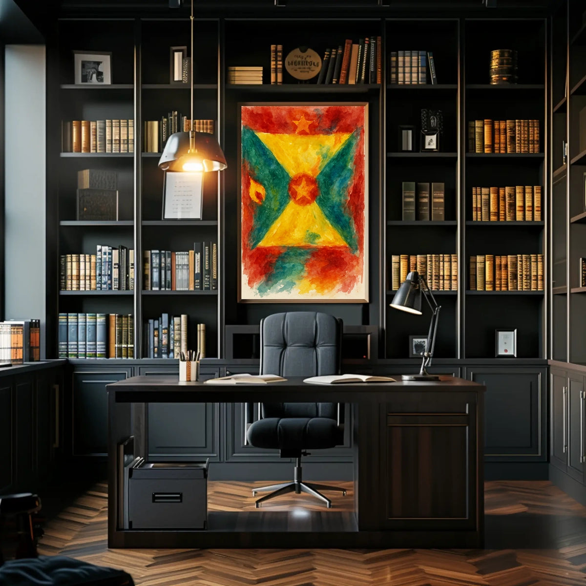 Vibrant Abstract Flag Poster