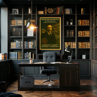 Theodore Roosevelt American Flag Artistic Historical Presidential Poster