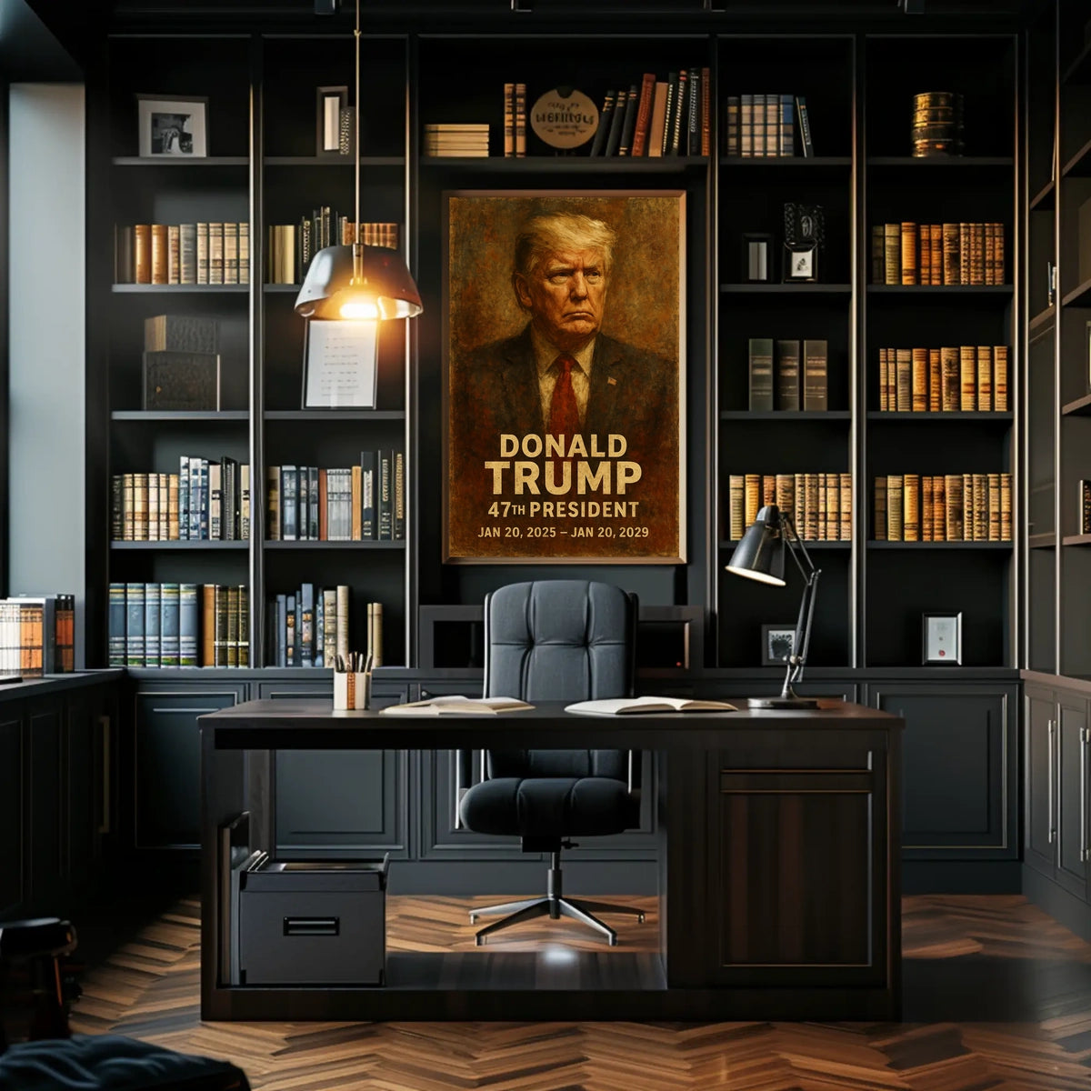 Donald Trump Determination Patriotic Painterly Poster