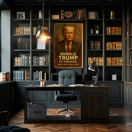 Donald Trump Determination Patriotic Painterly Poster