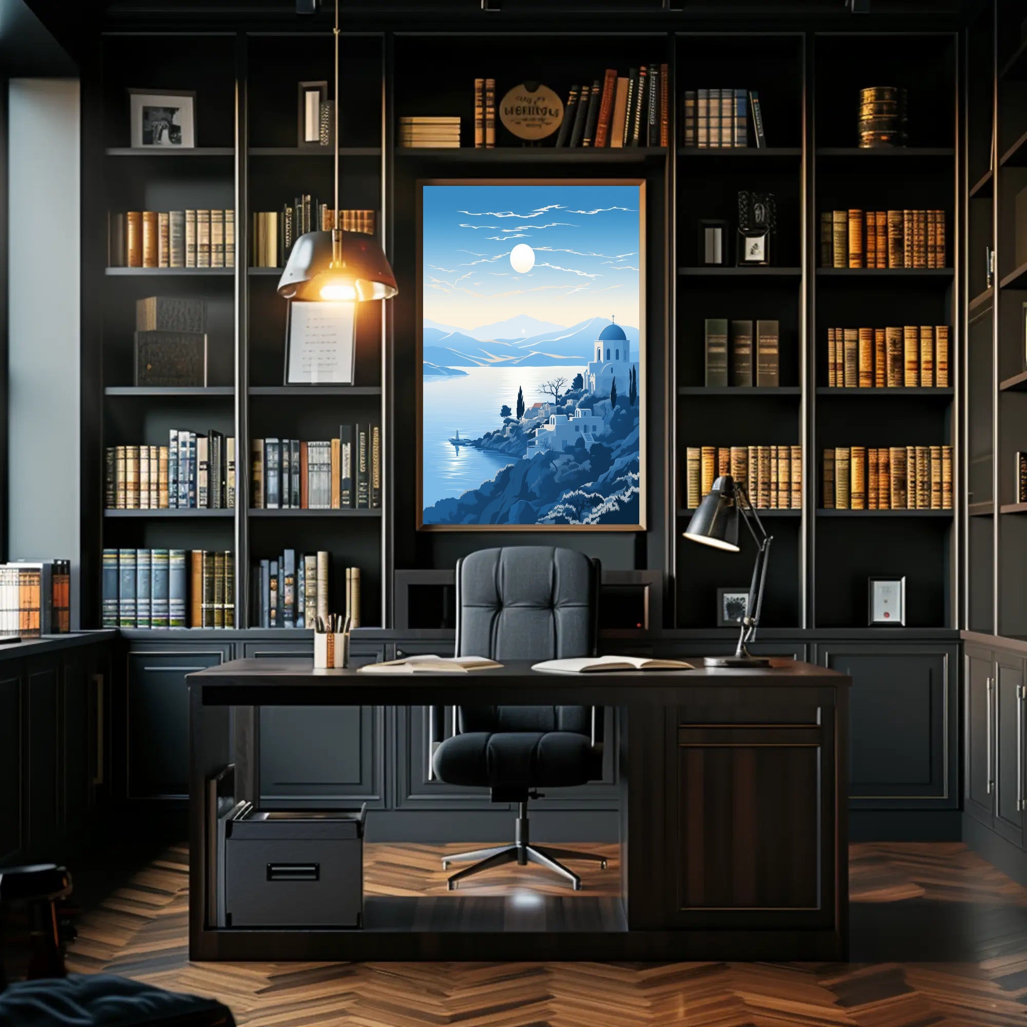 Tranquil Mediterranean Landscape Poster PosterGoat