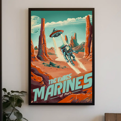 Mars Vintage Poster - Space Marines