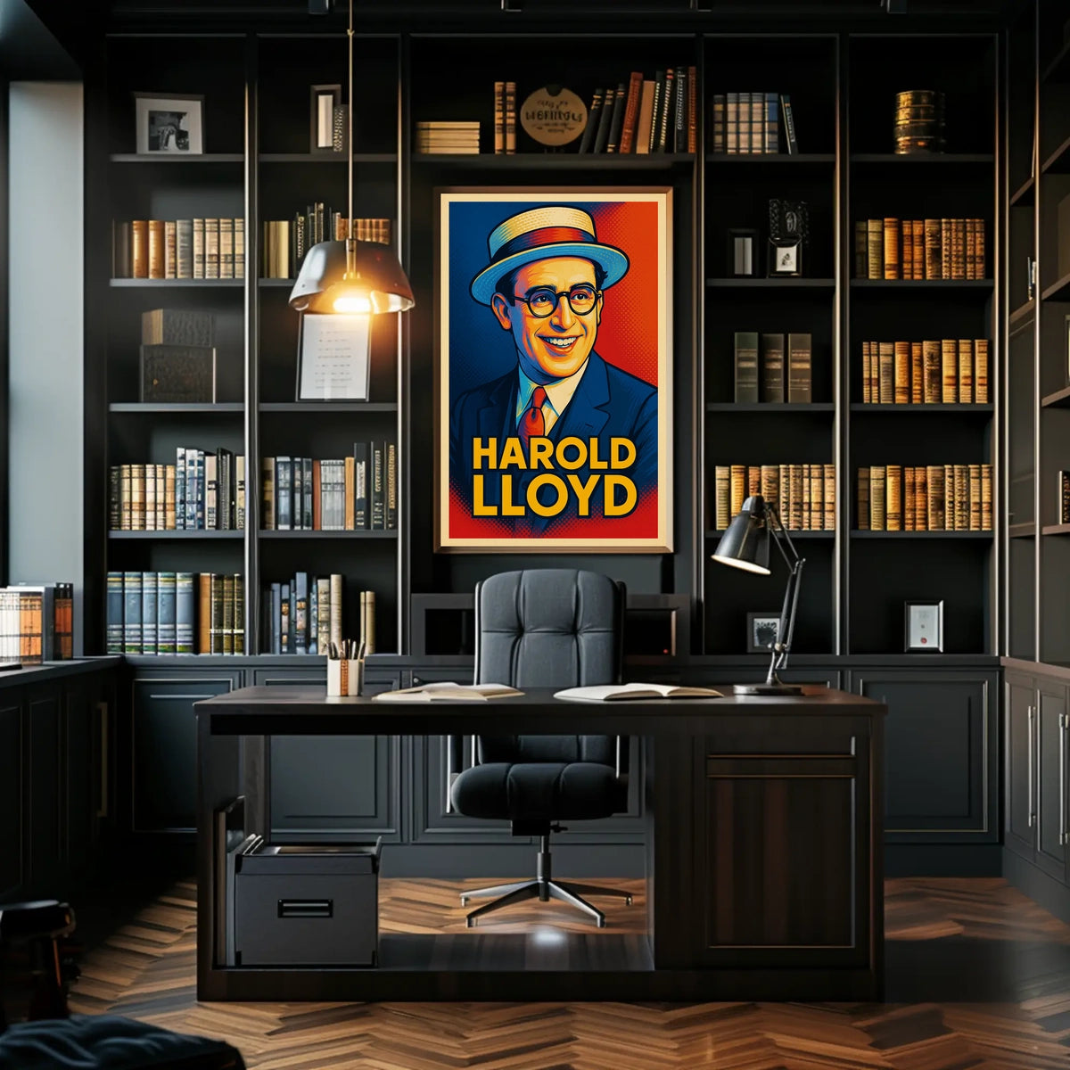 Harold Lloyd Iconic Comedian Poster