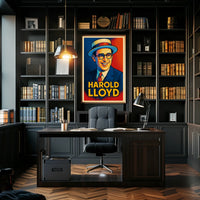 Harold Lloyd Iconic Comedian Poster