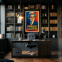 Harold Lloyd Iconic Comedian Poster