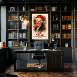 John Adams Watercolor Art Print, Historical or Presidential Poster
