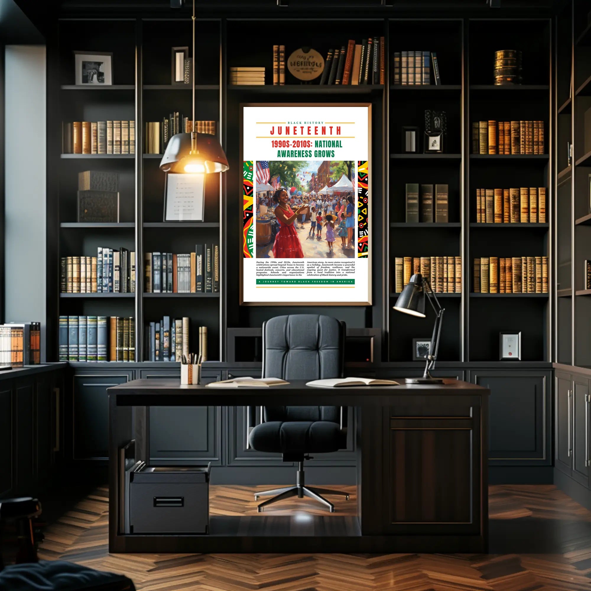 Juneteenth Celebration: Vibrant Heritage Festival Cultural or Heritage Poster