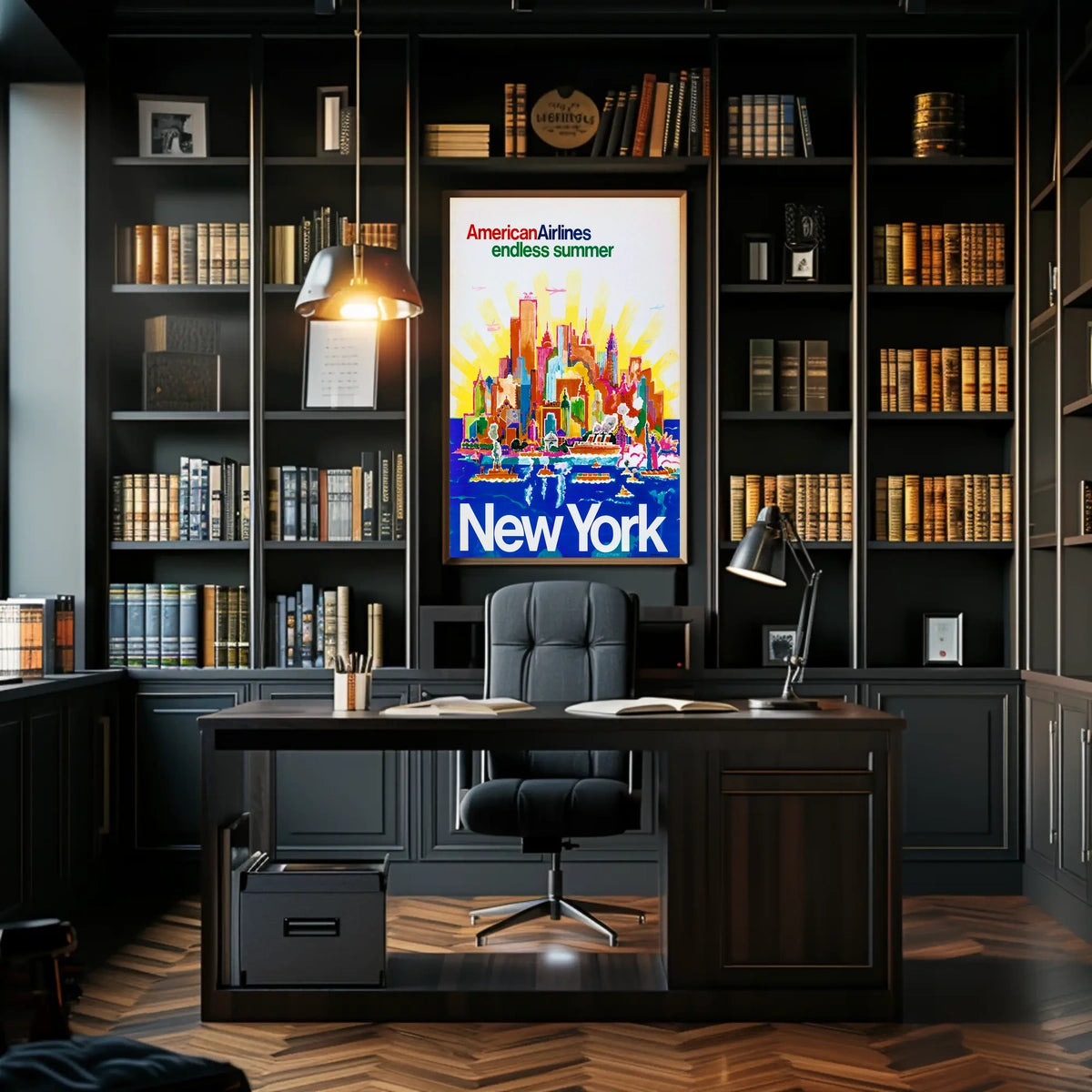 Endless Summer New York City Poster Vintage Wall Art