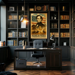Franklin Pierce 14th President of the United States Layered Digital Collage Poster