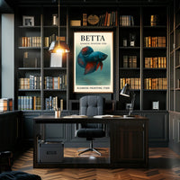 Betta Fish Elegance: Photorealistic Animal Poster
